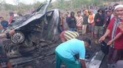 Pick Up Muatan BBM dan LPG Terjun Ke Jurang, Pasangan Suami Istri Tewas Terpanggang