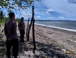 Polsek Gerung Monitoring dan Pantau Obyek Wisata Pantai Endok, Situasi Sepi Dampak Cuaca Ekstrem