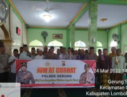 Sambangi Lingkungan Reyan Gerung Selatan, Jumat Curhat Polsek Gerung