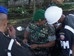 Dansatlak Gakkumwal Cek Kelengkapan Surat-Surat Kendaraan Personel Bersama Pasi Intel Kodim 1606 Mataram