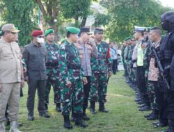 Pastikan Tegaknya Sinergitas TNI-POLRI Dalam Pam Kunker Wapres RI, Danrem 162/WB Gelar Pasukan Pengamanan VVIP