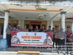 Polsek Gerung Lakukan Jumat Curhat Polri untuk Membahas Kondusifitas Pilkades di Desa Tempos