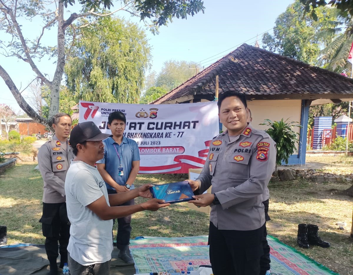 Jum'at Curhat Kapolres Lombok Barat Dalam Rangka Hari Bhayangkara Ke-77, Polri Presisi Untuk Negeri
