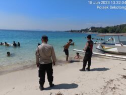 Patroli Polsek Sekotong untuk Keamanan Obyek Wisata Pantai Elak-Elak
