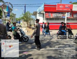 Polsek Gerung Mengamankan Jalur Gerak Jalan Sehat untuk Meningkatkan Situasi Kamtibmas
