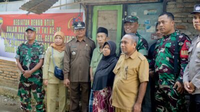 Dandim 1606 Mataram Kendarai Motor Trail Cek Proyek RTLH Dalam Rangka HUT TNI ke-78 di Linkungan Bagu