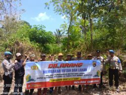 Polsek Gerung Gelar Sosialisasi Pencegahan Karhutla di Bukit Gapuk