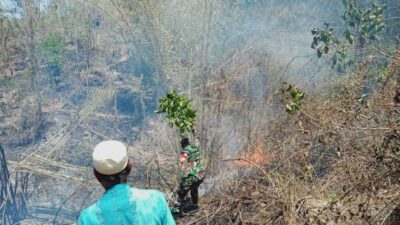 Kerja Sama Cepat Antara Babinsa dan Warga Selamatkan Wilayah Labuan Tereng dari Kebakaran