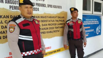 Polres Lombok Barat Patroli Preventif di Bawaslu Lombok Barat