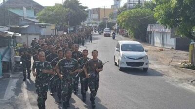 Aksi Lari jalanan: Kodim 1606/Mataram Galang Kebersamaan untuk Kesehatan dan Kedisiplinan