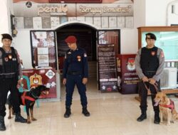 Patroli Sterilisasi Kantor KPU oleh Polres Lombok Barat Menjelang Pemilu 2024