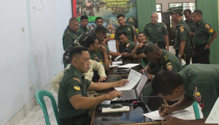 Anggota Kodim 1606/Mataram Ikuti Pemeriksaan Kesehatan Rutin untuk Jaga Kondisi Fisik