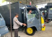 Cek Kendaraan Personel Dalmas, Dukungan Operasi Satgas Banops OMB Polres Lombok Barat