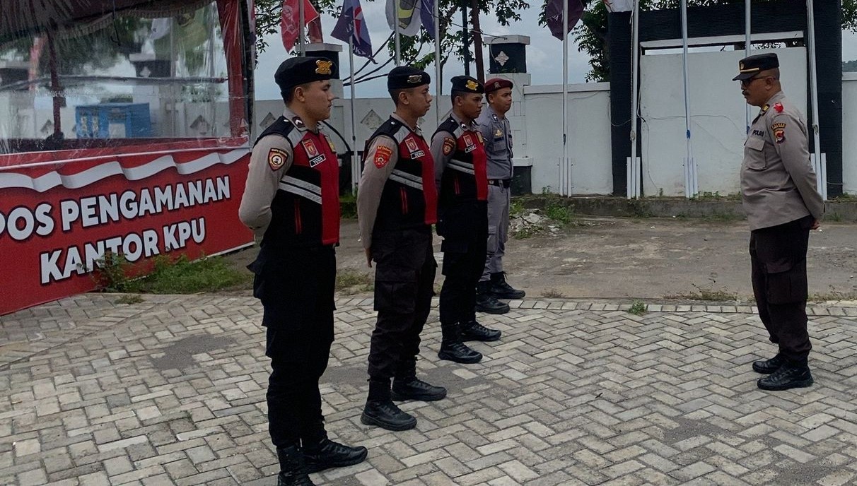 Satgas Preventif Polres Lombok Barat Amankan Objek-Objek Penting Pemilu
