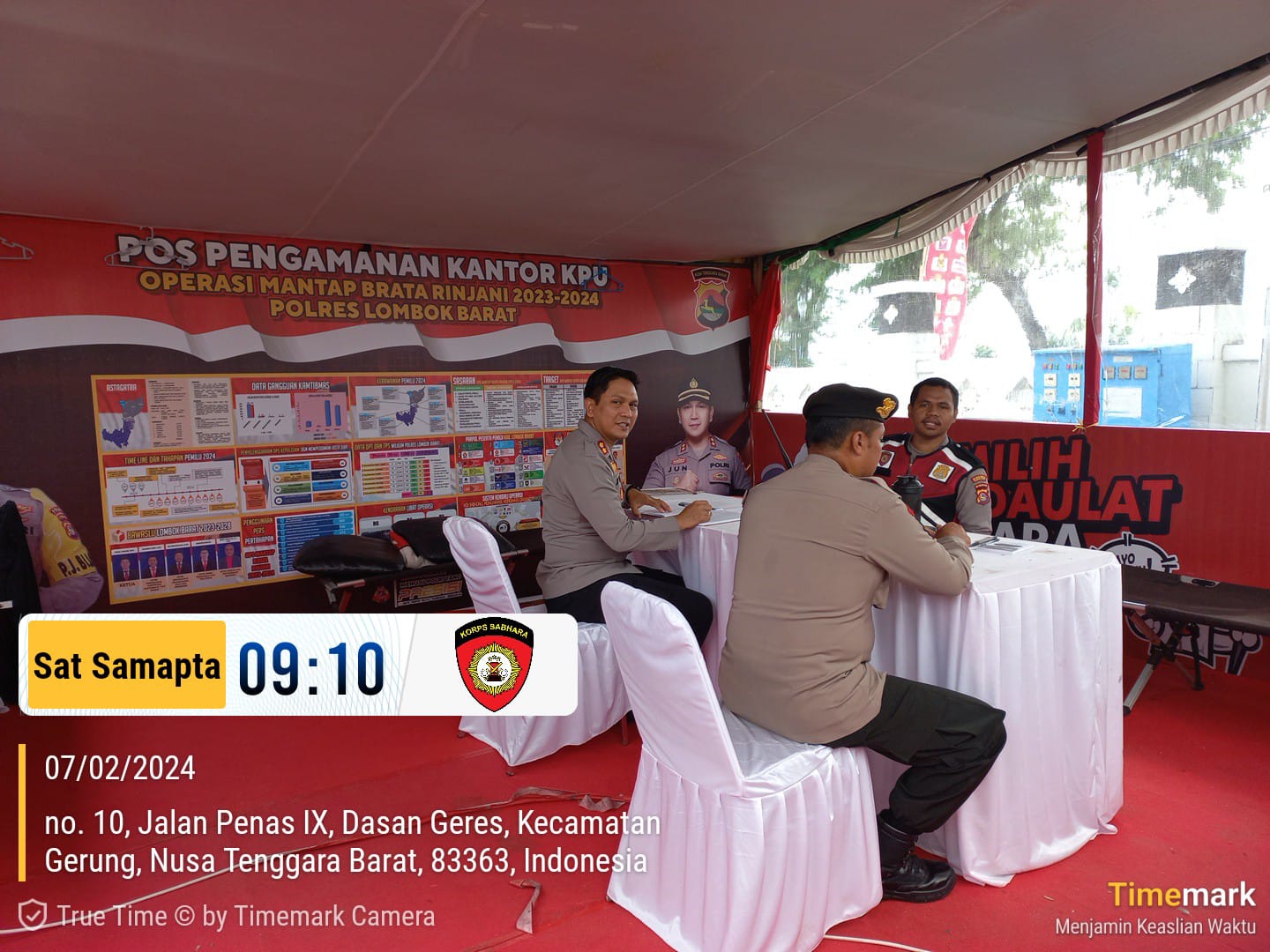 Kapolres Lombok Barat Cek Personel dan Pos Pam KPU