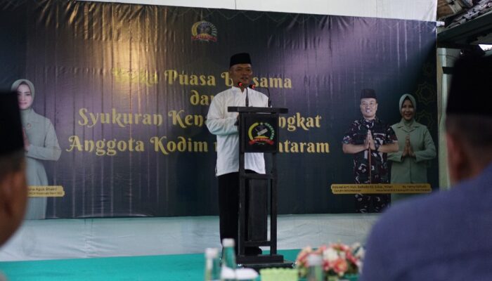 Kodim 1606/Mataram Merayakan Buka Puasa dan Syukuran Kenaikan Pangkat dengan Penuh Kehangatan