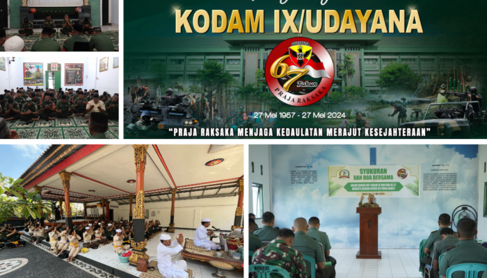 Kebersamaan dalam Keberagaman: Personel Kodim 1606 Mataram Bersatu dalam Doa di HUT ke-67 Kodam IX/Udayana