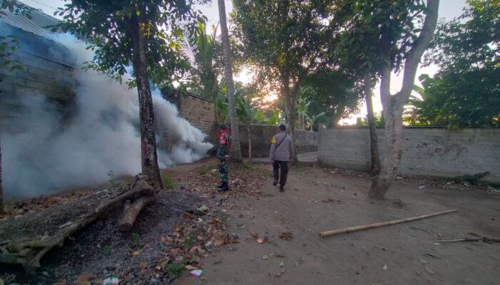 Lawan DBD: Babinsa, Tenaga Kesehatan dan Warga Duman Bersatu dalam Aksi Fogging