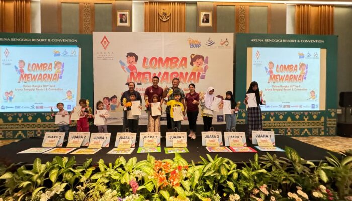 Meriahkan HUT Kemerdekaan, Hotel Aruna Senggigi Gelar Lomba Mewarnai dengan Ratusan Peserta