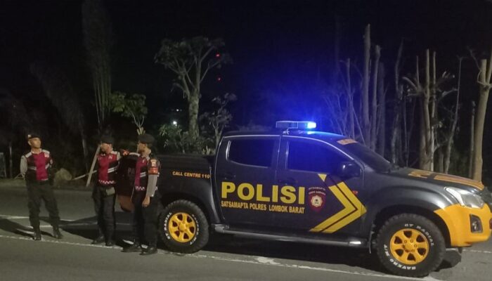 Patroli Blue Light: Polres Lombok Barat Amankan Jalur Bypass BIL II dari Kriminalitas