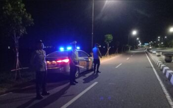 Patroli Blue Light Polsek Kediri Jaga Keamanan dan Kenyamanan Warga