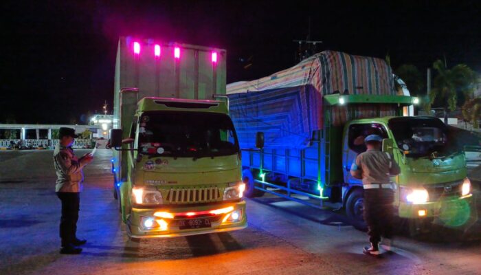 Polsek Kawasan Pelabuhan Lembar Laksanakan Pengamanan Malam Hari