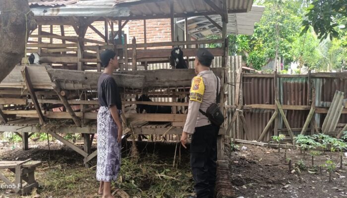 Bhabinkamtibmas Giri Tembesi Sambangi Warga, Edukasi Ketahanan Pangan