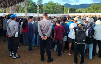 Polres Lombok Barat Amankan Peresean Ulang Tahun Paguyuban Mareje Timur