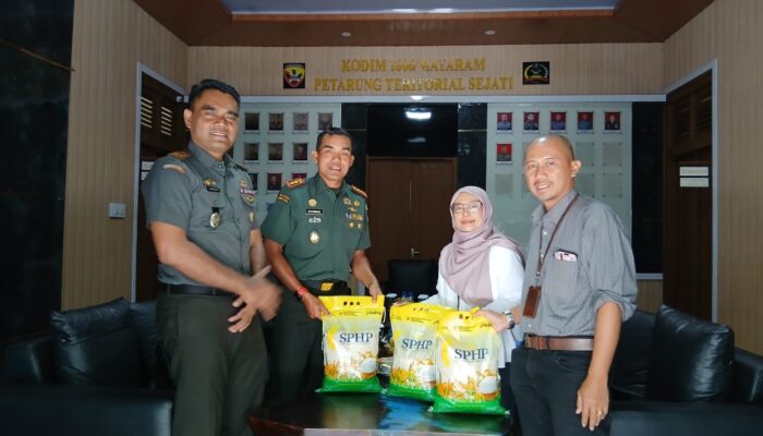 Bulog Gandeng Kodim 1606 Mataram Perluas Akses Beras Murah
