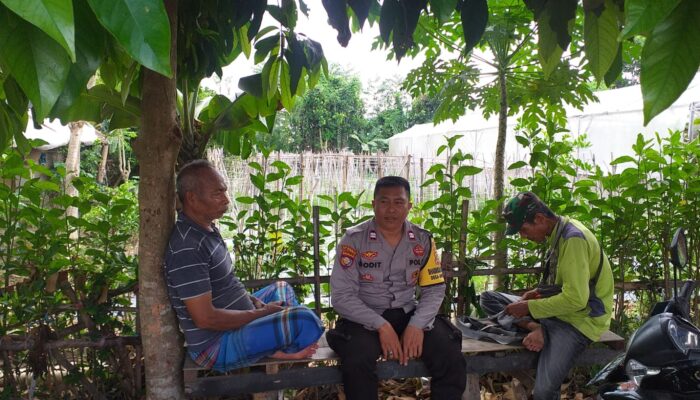 Dukung Program Ketahanan Pangan, Polsek Kuripan Sosialisasi ke Petani Dusun Tegal