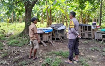 Bhabinkamtibmas Batulayar Edukasi Warga Manfaatkan Lahan Kosong